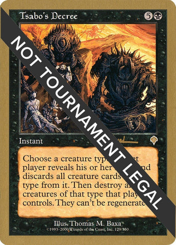 Image for Tsabo's Decree - 2001 Antoine Ruel (INV) [World Championship Decks]