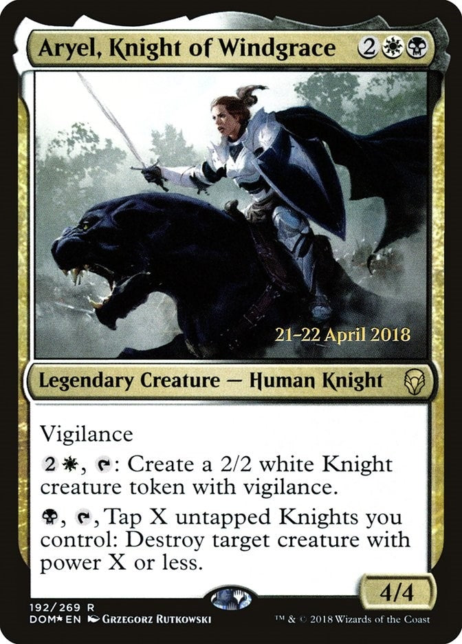 Image for Aryel, Knight of Windgrace (192) [Prerelease Cards]