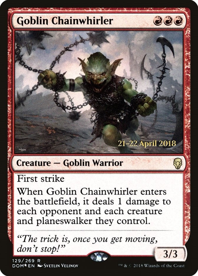 Image for Goblin Chainwhirler (129) [Prerelease Cards]