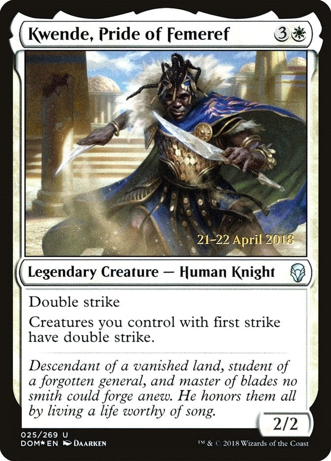 Image for Kwende, Pride of Femeref (25) [Prerelease Cards]