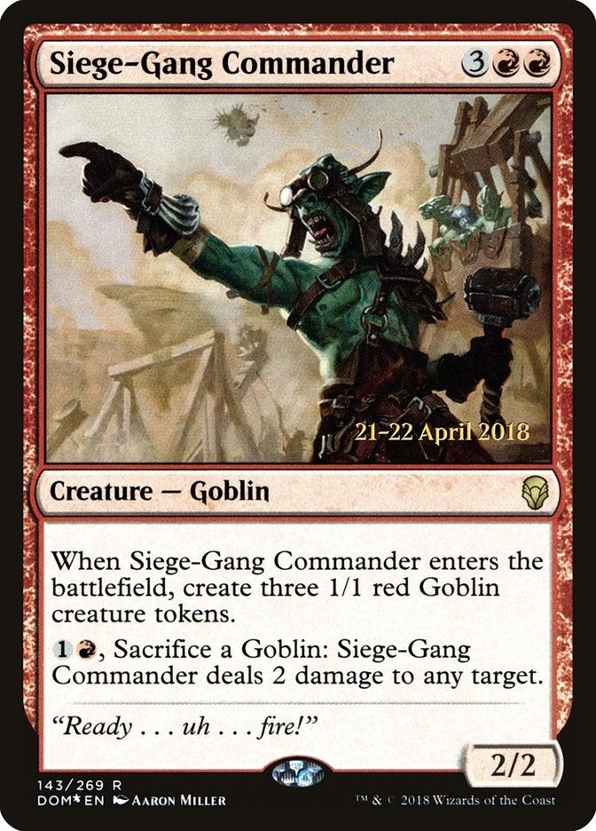 Image for Siege-Gang Commander (143) [Prerelease Cards]