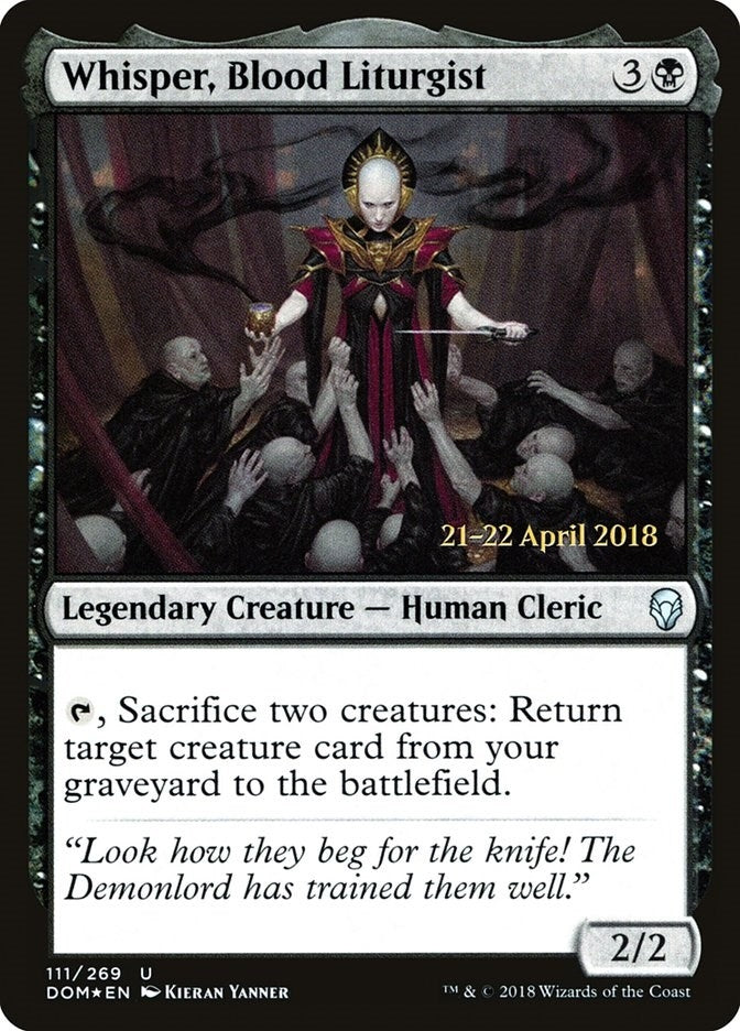 Image for Whisper, Blood Liturgist (111) [Prerelease Cards]