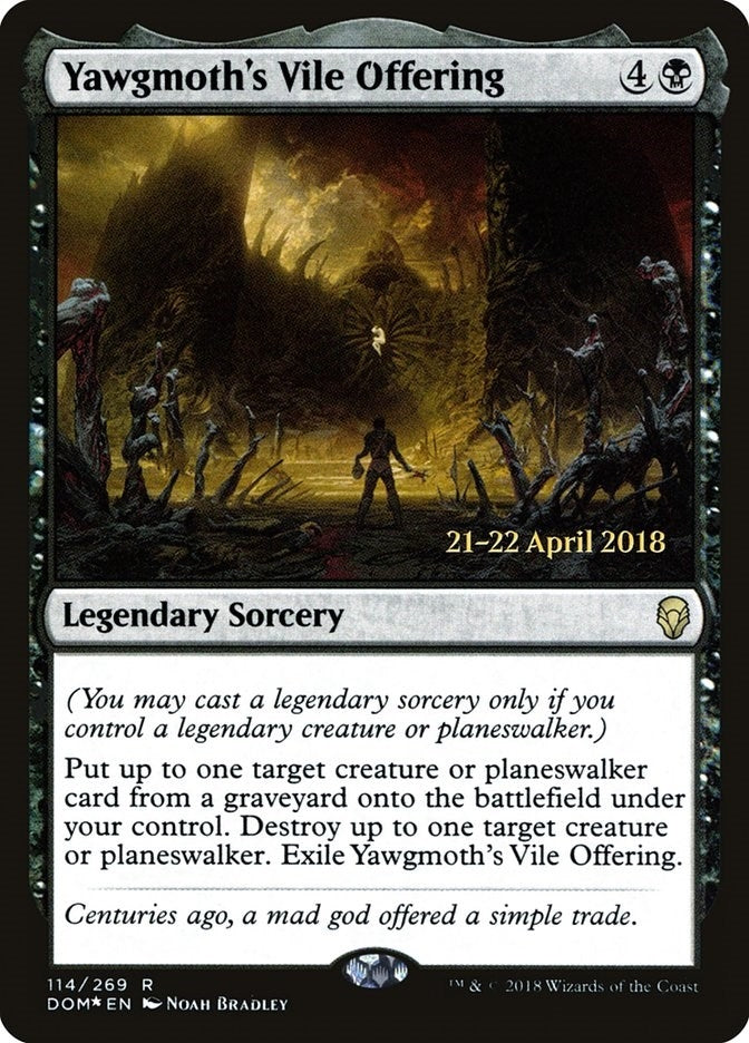 Image for Yawgmoth's Vile Offering (114) [Prerelease Cards]