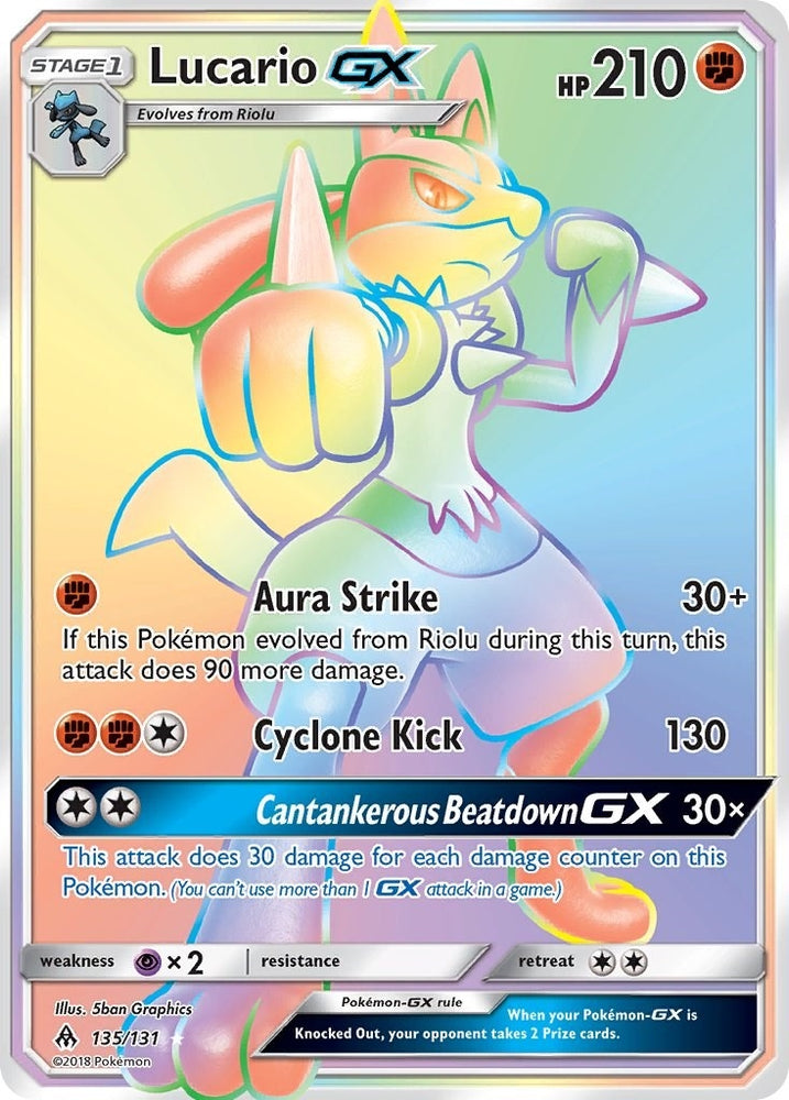 Image for Lucario GX (Secret) (135/131) [SM - Forbidden Light]