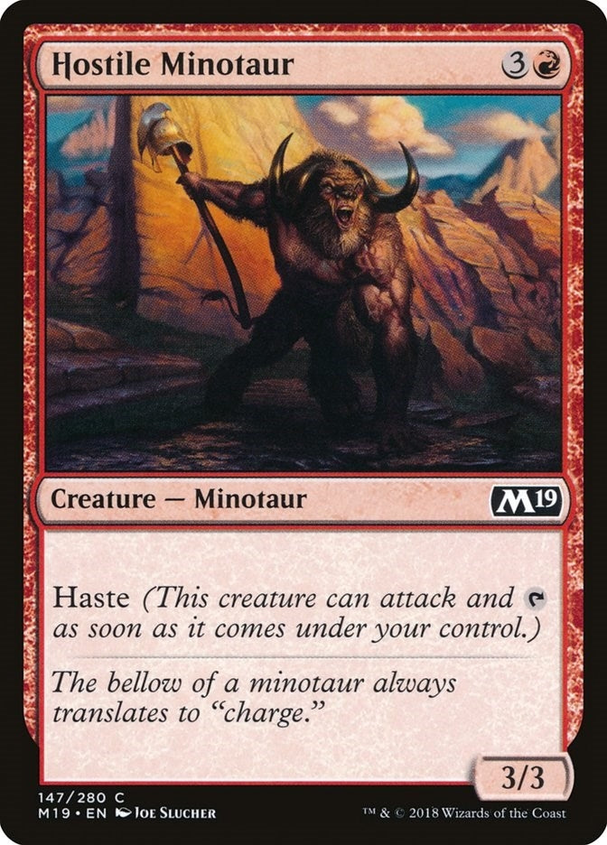 Image for Hostile Minotaur (147) [Core Set 2019]