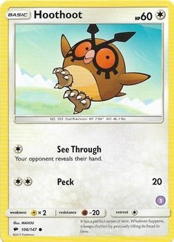 Image for Hoothoot (1) (106/147) - Pokemon