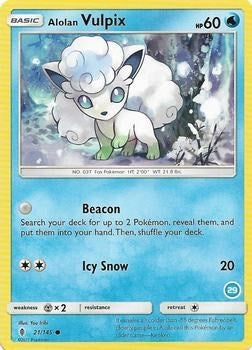 Image for Alolan Vulpix (29) (21/145) - Pokemon
