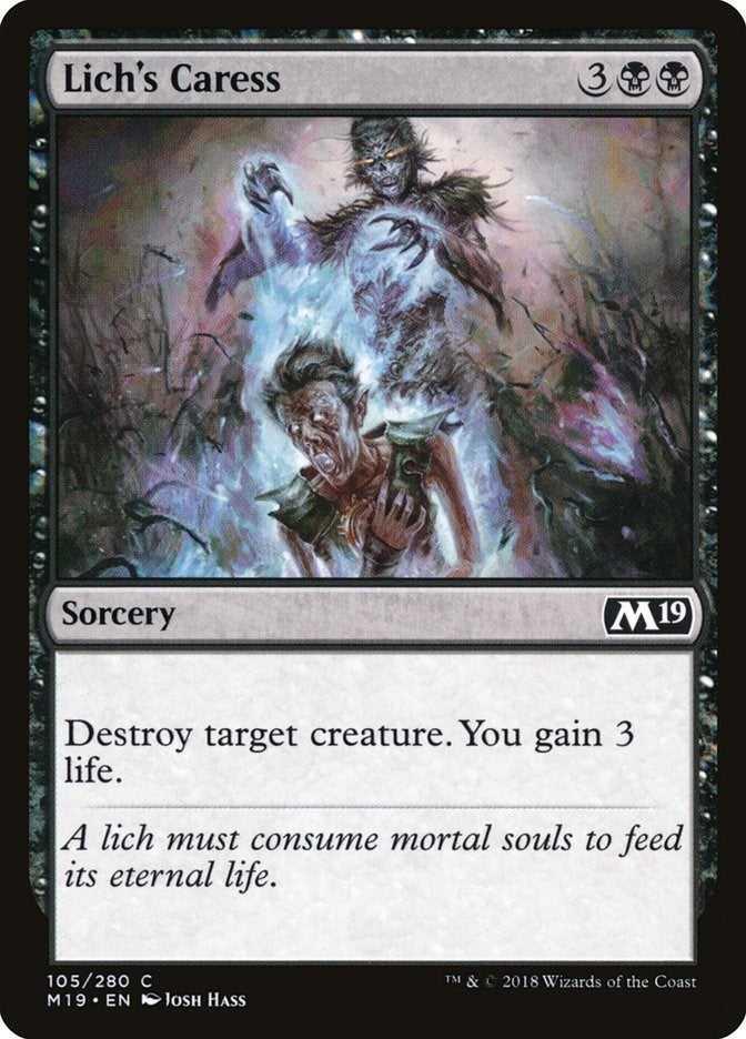 Image for Lich's Caress (105) [Core Set 2019]