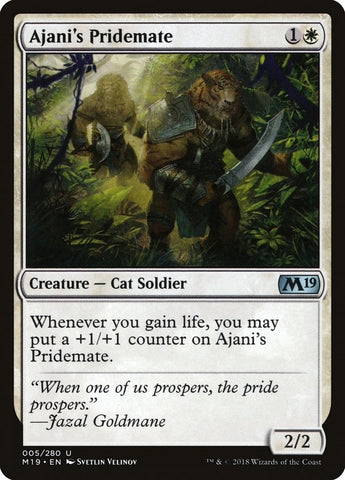 Image for Ajani's Pridemate (5) [Core Set 2019]