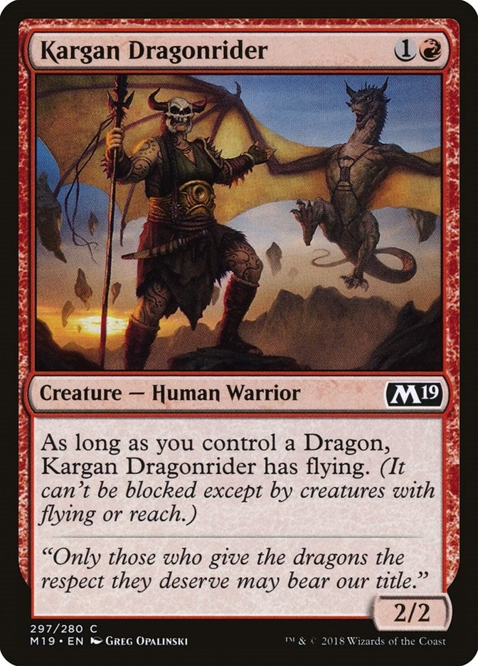 Image for Kargan Dragonrider (297) [Core Set 2019]
