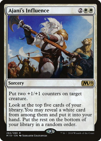 Image for Ajani's Influence (282) [Core Set 2019]