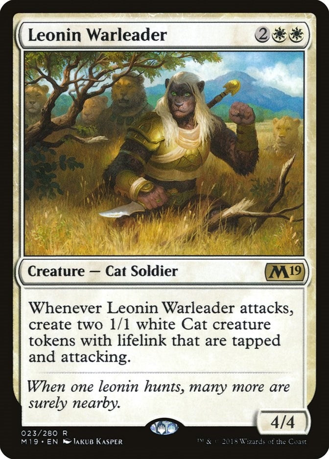 Image for Leonin Warleader (23) [Core Set 2019]