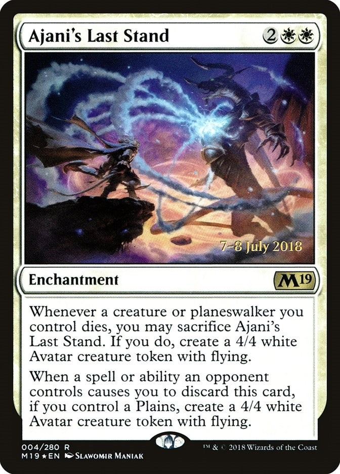 Image for Ajani's Last Stand (4) [Prerelease Cards]