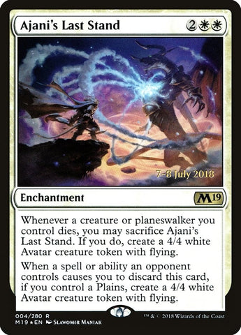 Image for Ajani's Last Stand (4) [Prerelease Cards]