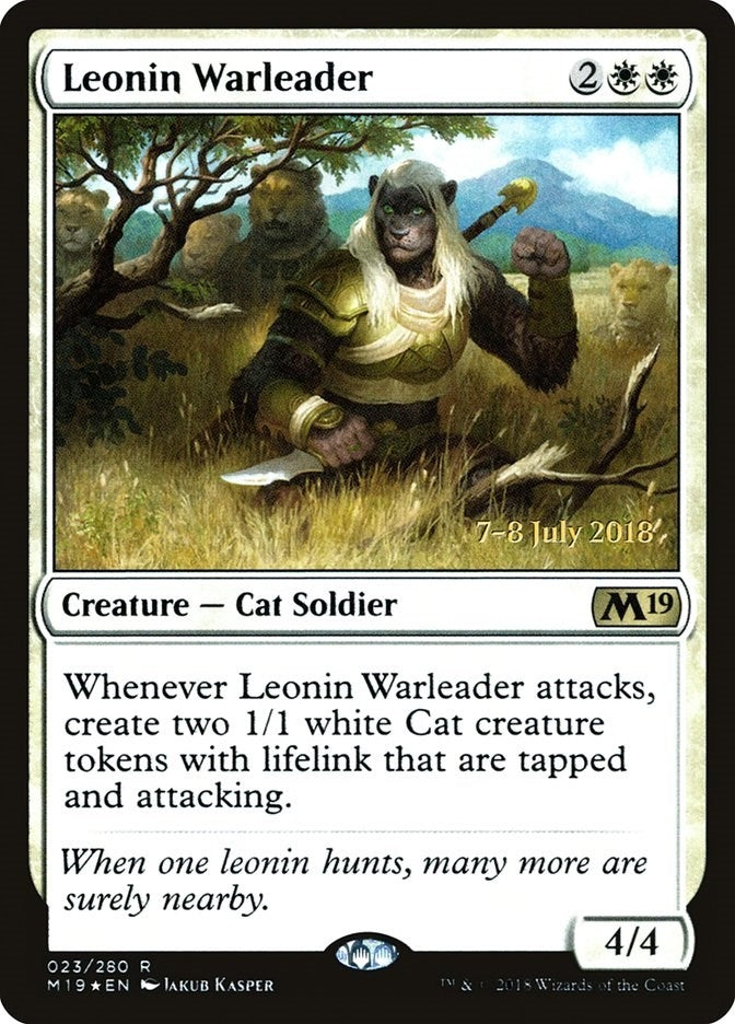 Image for Leonin Warleader (23) [Prerelease Cards]