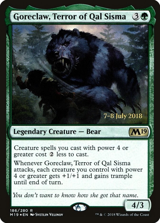 Image for Goreclaw, Terror of Qal Sisma (186) [Prerelease Cards]