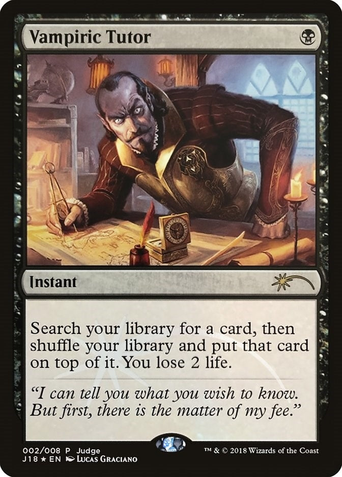 Image for Vampiric Tutor (J18) (2) [Judge Promos]