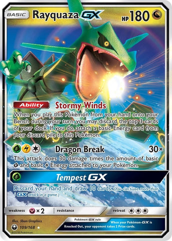 Image for Rayquaza GX (109/168) - Pokemon
