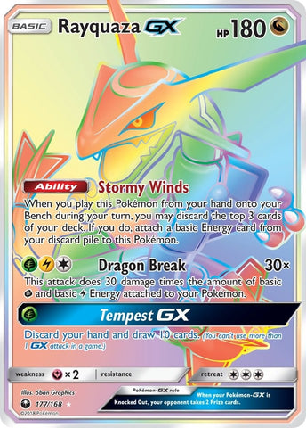 Image for Rayquaza GX (Secret) (177/168) - Pokemon