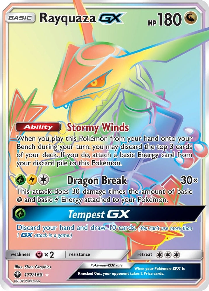 Image for Rayquaza GX (Secret) (177/168) [SM - Celestial Storm]