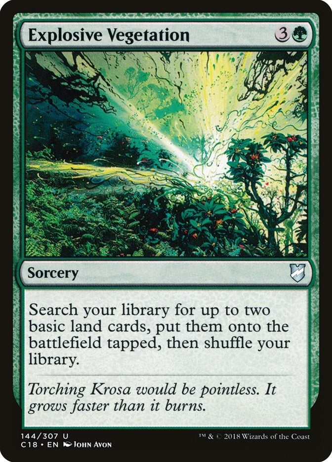 Image for Explosive Vegetation (144) [Commander 2018]