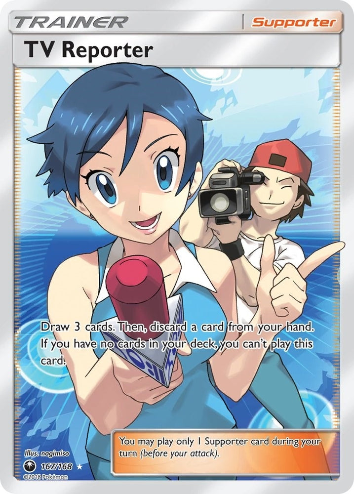 Image for TV Reporter (Full Art) (167/168) [SM - Celestial Storm]