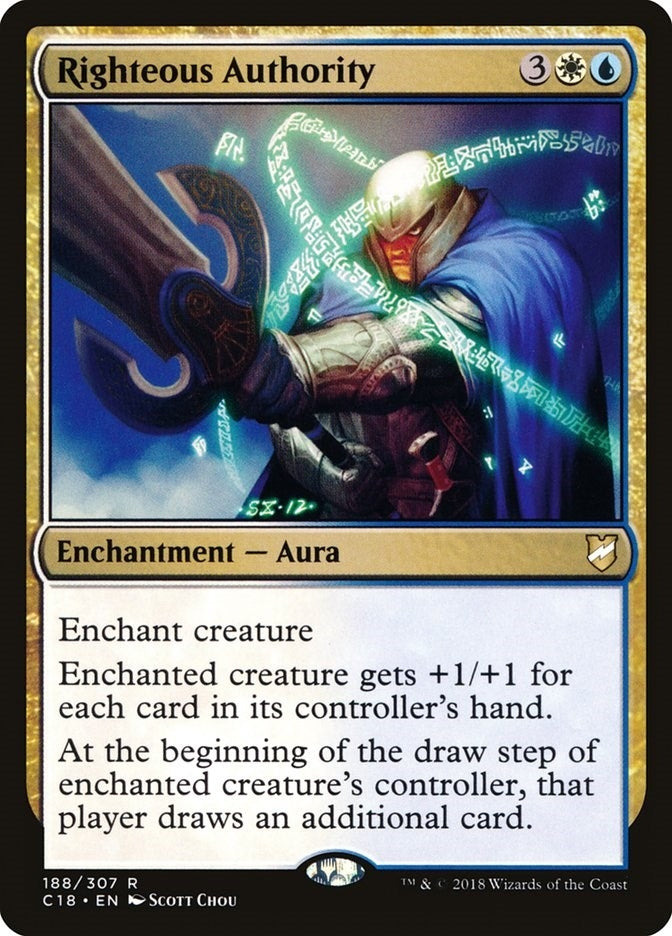 Image for Righteous Authority (188) [Commander 2018]