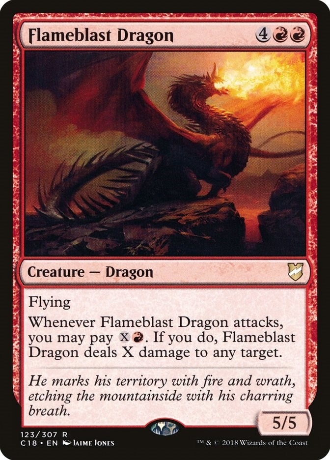 Image for Flameblast Dragon (123) [Commander 2018]