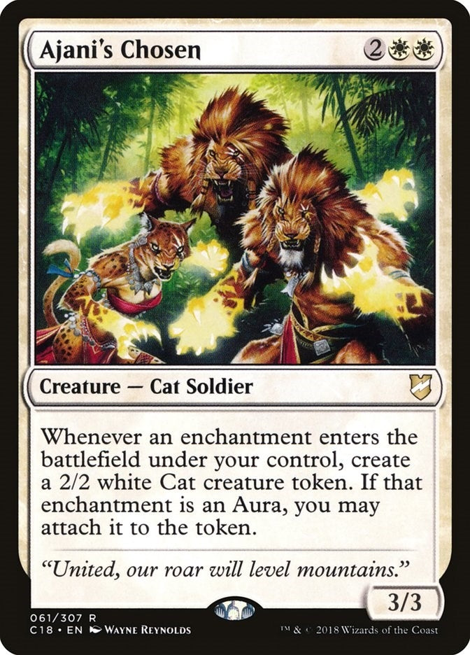 Image for Ajani's Chosen (61) [Commander 2018]
