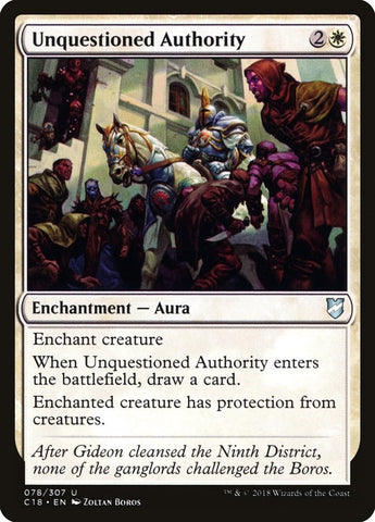 Image for Unquestioned Authority (78) [Commander 2018]