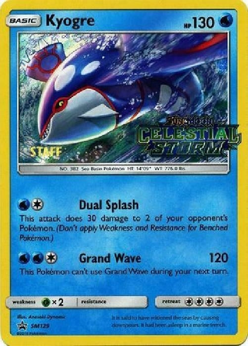 Image for Kyogre - SM129 (Prerelease) [Staff] (SM129) [SM Promos]