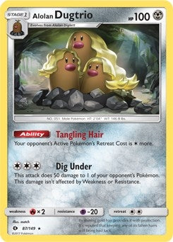 Image for Alolan Dugtrio (087/149) [Blister Exclusives]