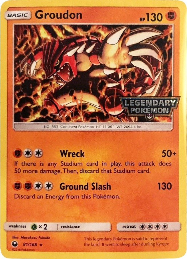 Groudon - 81/168 (Cosmos Holo) (Gamestop Promo) (081/168) (Miscellaneous Cards & Products)