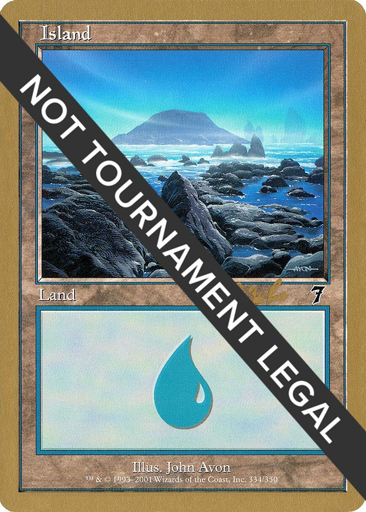 Image for Island (334) - 2002 Carlos Romao (7ED) [World Championship Decks]
