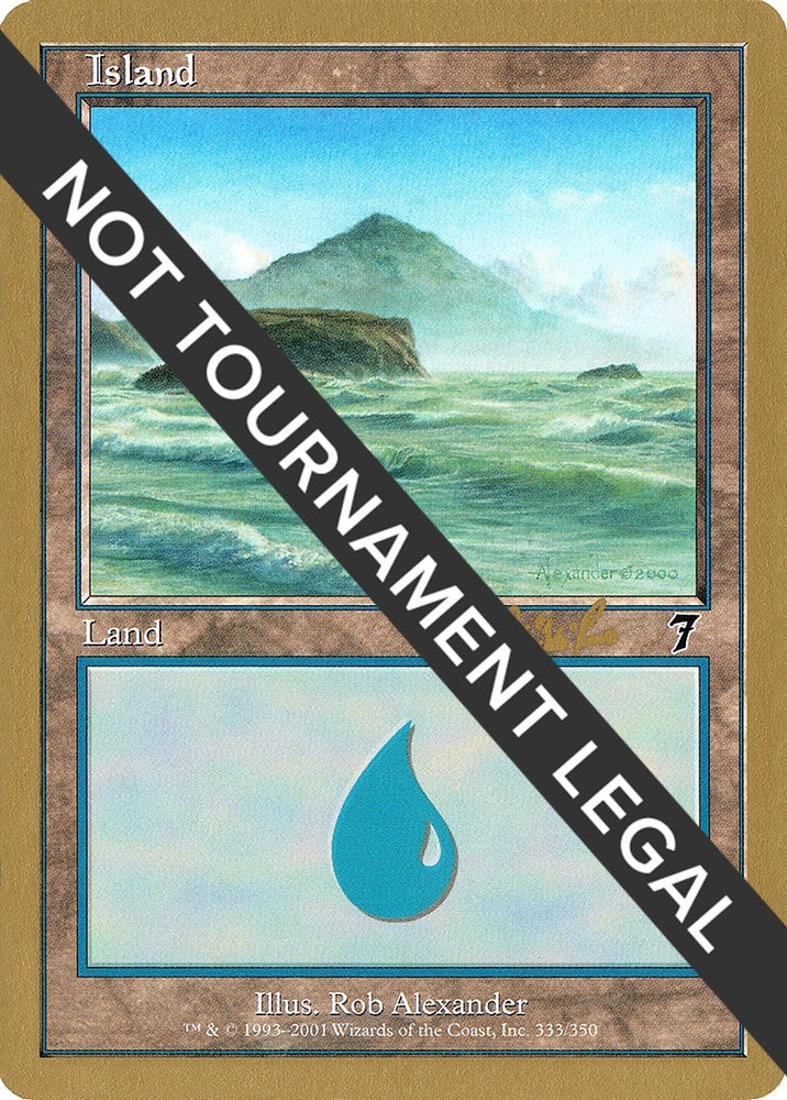 Image for Island (333) - 2002 Carlos Romao (7ED) [World Championship Decks]