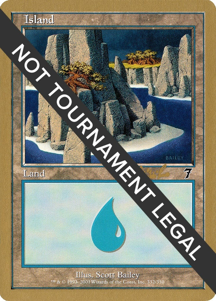 Image for Island (332) - 2002 Carlos Romao (7ED) [World Championship Decks]