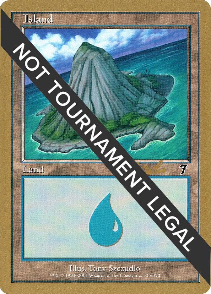 Image for Island (335) - 2002 Carlos Romao (7ED) [World Championship Decks]