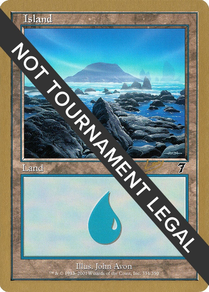 Image for Island (334) - 2002 Raphael Levy (7ED) [World Championship Decks]