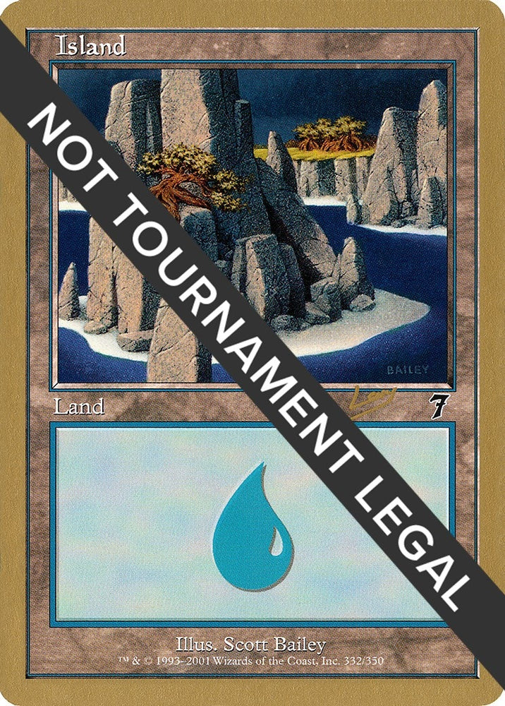 Image for Island (332) - 2002 Raphael Levy (7ED) [World Championship Decks]