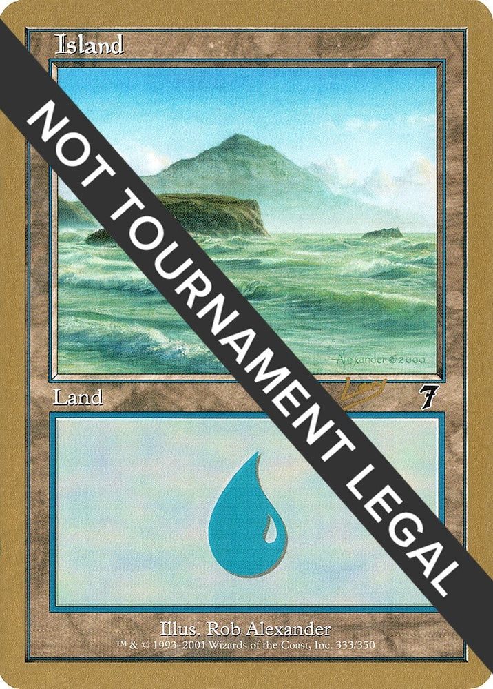 Image for Island (333) - 2002 Raphael Levy (7ED) [World Championship Decks]