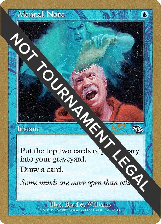 Image for Mental Note - 2002 Raphael Levy (JUD) [World Championship Decks]