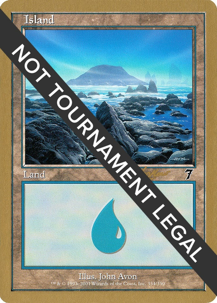 Image for Island (334) - 2002 Sim Han How (7ED) [World Championship Decks]