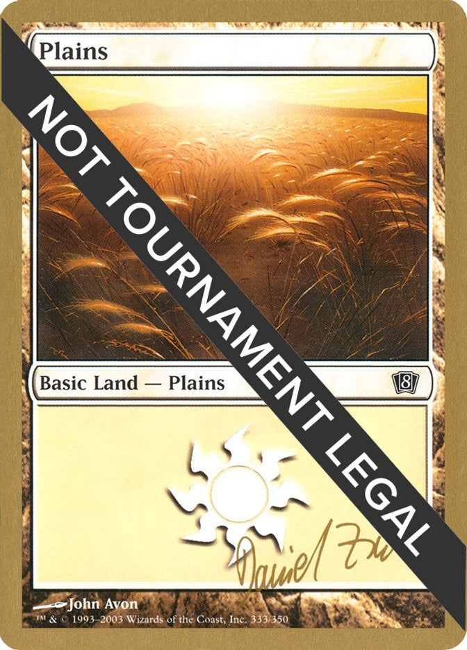 Image for Plains (333) - 2003 Daniel Zink (8ED) [World Championship Decks]