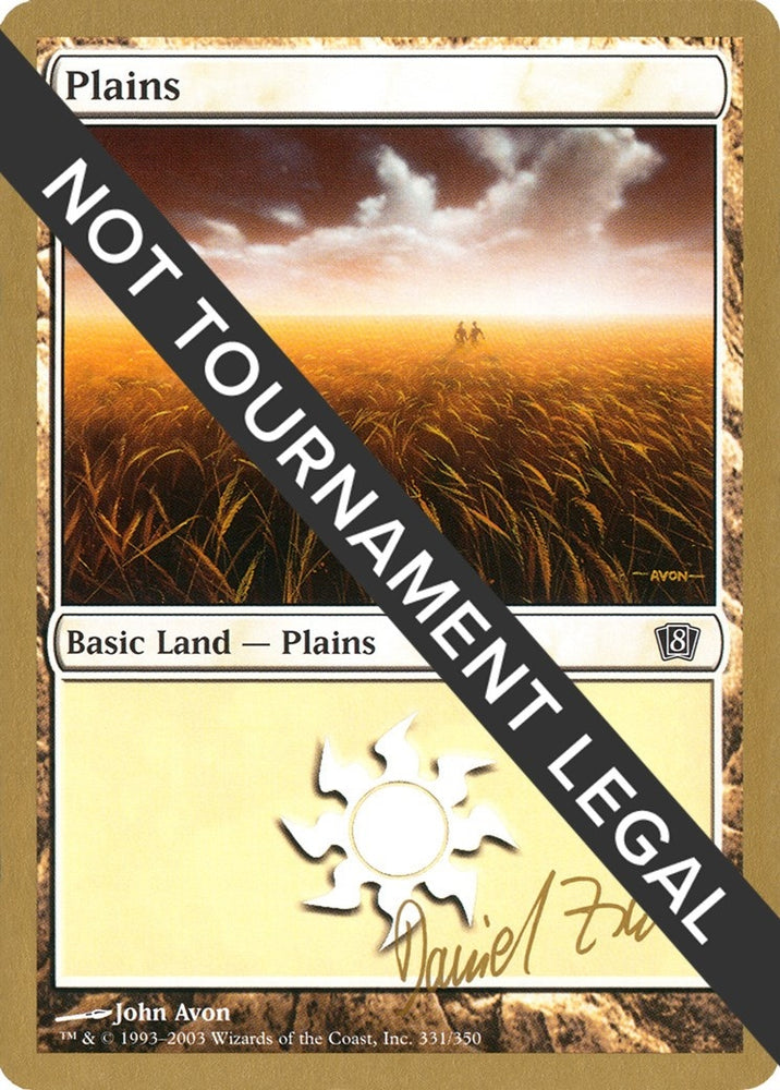 Image for Plains (331) - 2003 Daniel Zink (8ED) [World Championship Decks]
