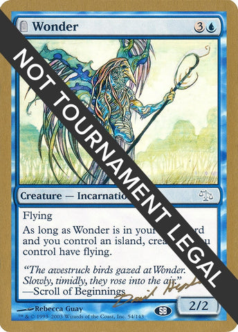 Image for Wonder - 2003 Dave Humpherys (JUD) (SB) [World Championship Decks]