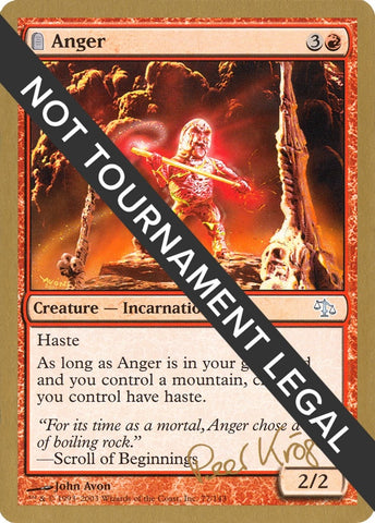 Image for Anger - 2003 Peer Kroger (JUD) [World Championship Decks]