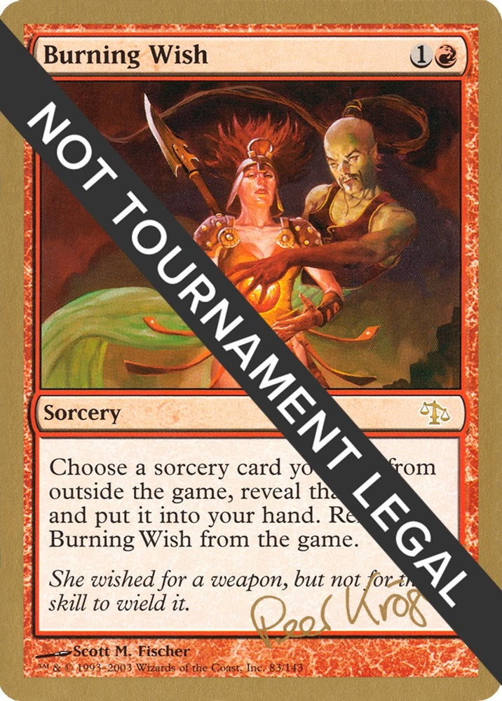 Image for Burning Wish - 2003 Peer Kroger (JUD) [World Championship Decks]