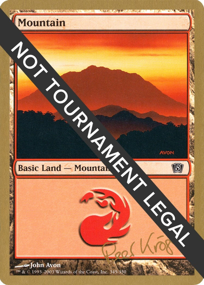 Image for Mountain (345) - 2003 Peer Kroger (8ED) [World Championship Decks]