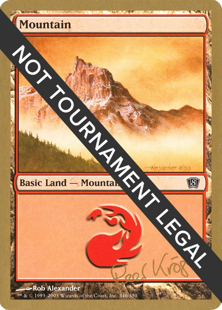 Image for Mountain (346) - 2003 Peer Kroger (8ED) [World Championship Decks]