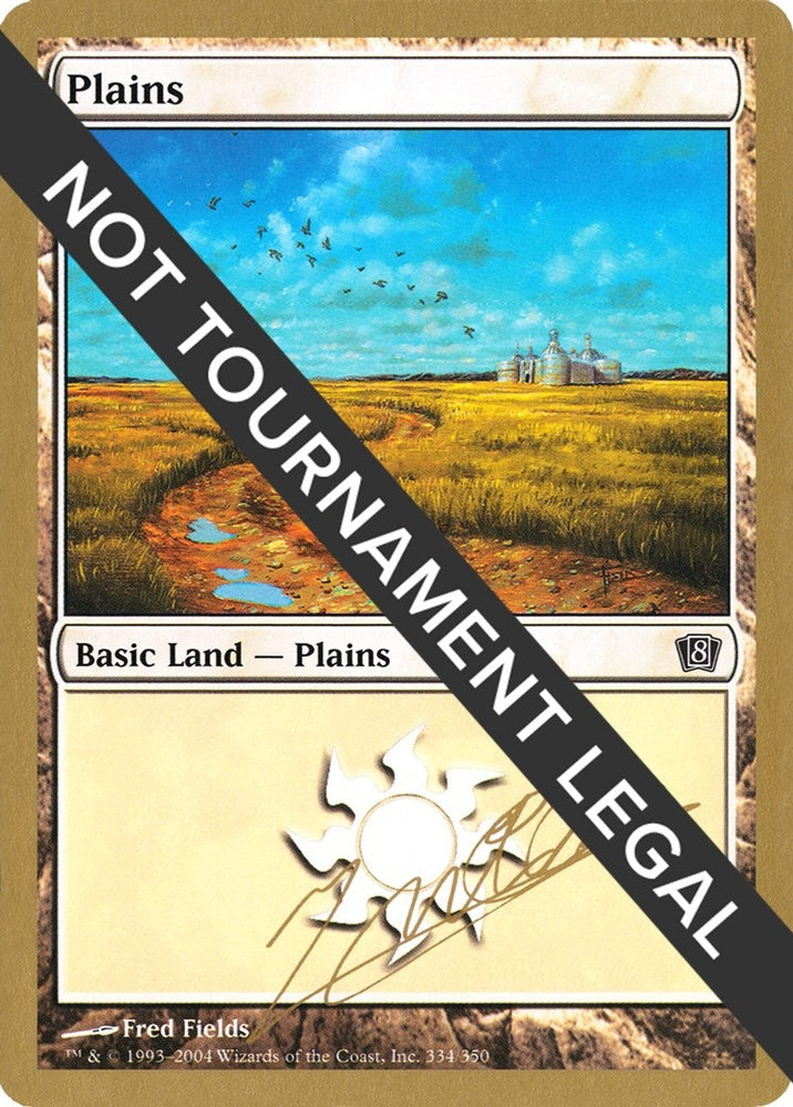 Image for Plains (334) - 2004 Julien Nuijten (8ED) [World Championship Decks]